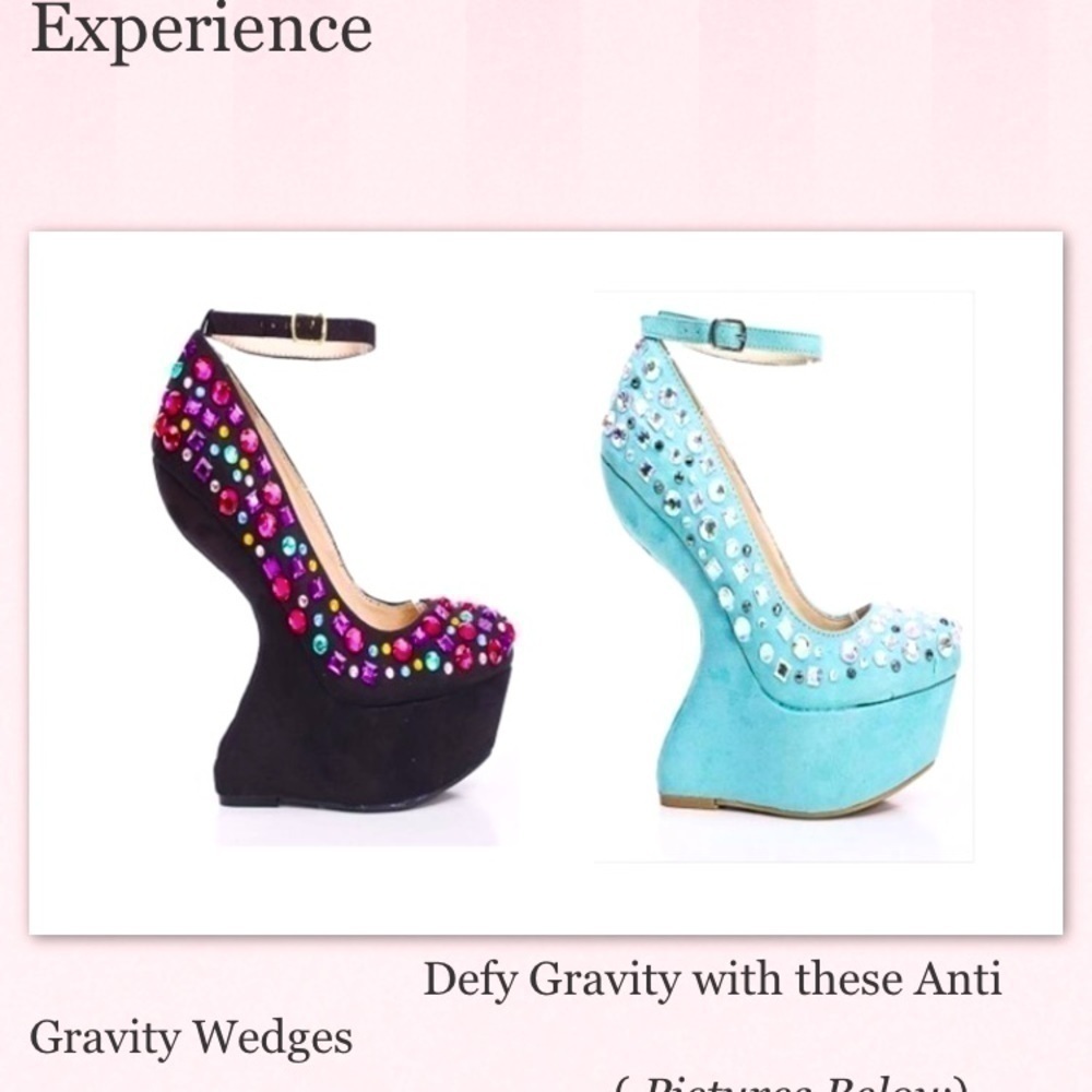 - Heel less anti gravity gemstone colorful suede